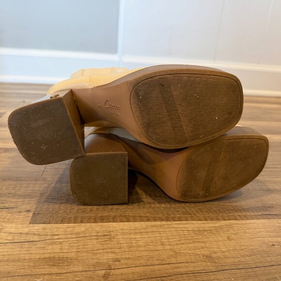 Circus NY by Sam Edelman Stace Vanilla Bean Glossy Boots Women's Size 8 - Picture 4 of 9